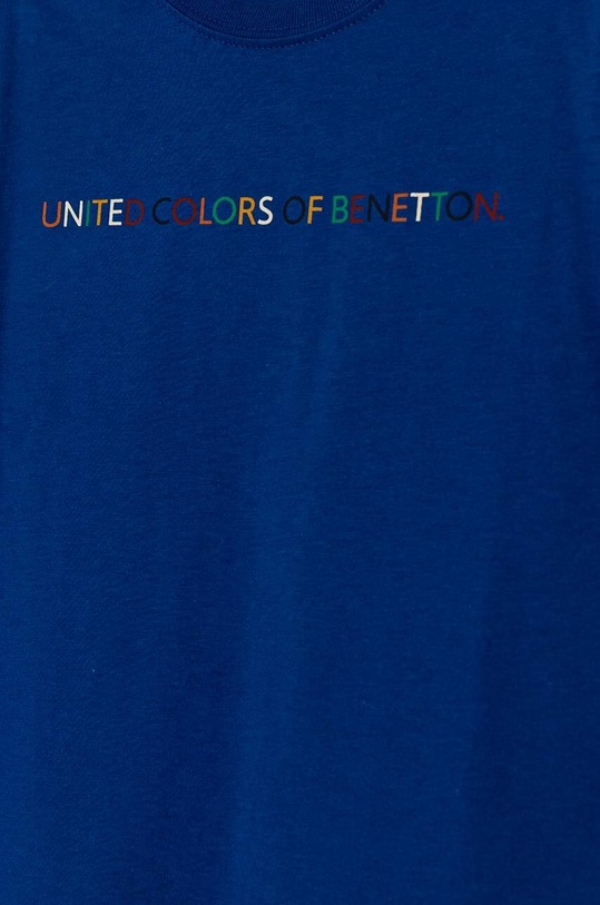Αγορίστικα Παιδικό βαμβακερό μπλουζάκι United Colors of Benetton 3I1XC10JL.G.Seasonal σκούρο μπλε
