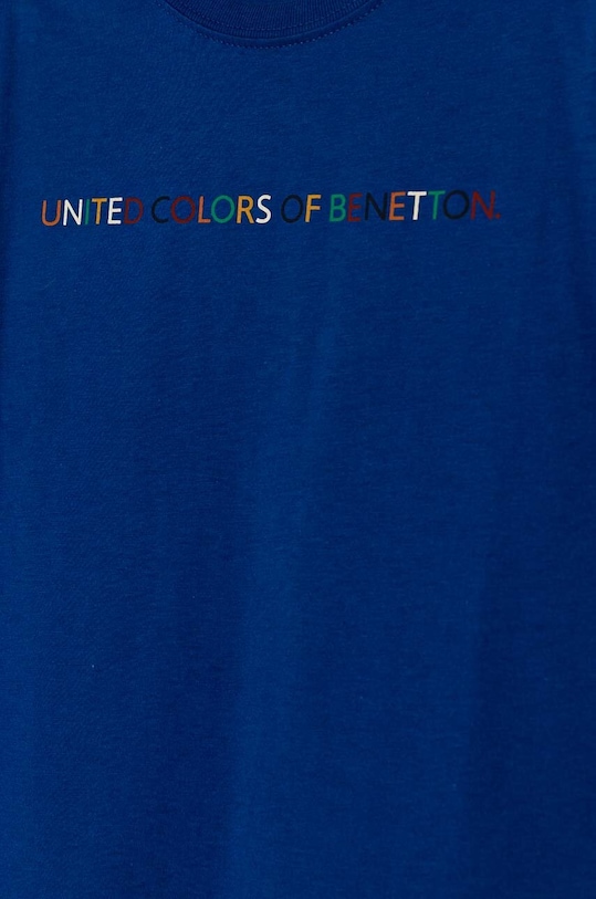 Αγορίστικα Παιδικό βαμβακερό μπλουζάκι United Colors of Benetton 3I1XC10JL.G.Seasonal σκούρο μπλε