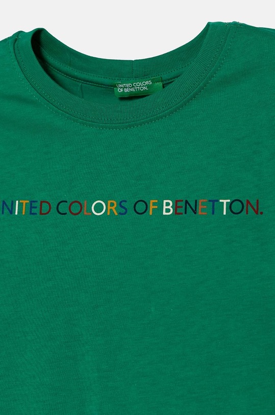 Αγορίστικα Παιδικό βαμβακερό μπλουζάκι United Colors of Benetton 3I1XC10JL.G.Seasonal πράσινο