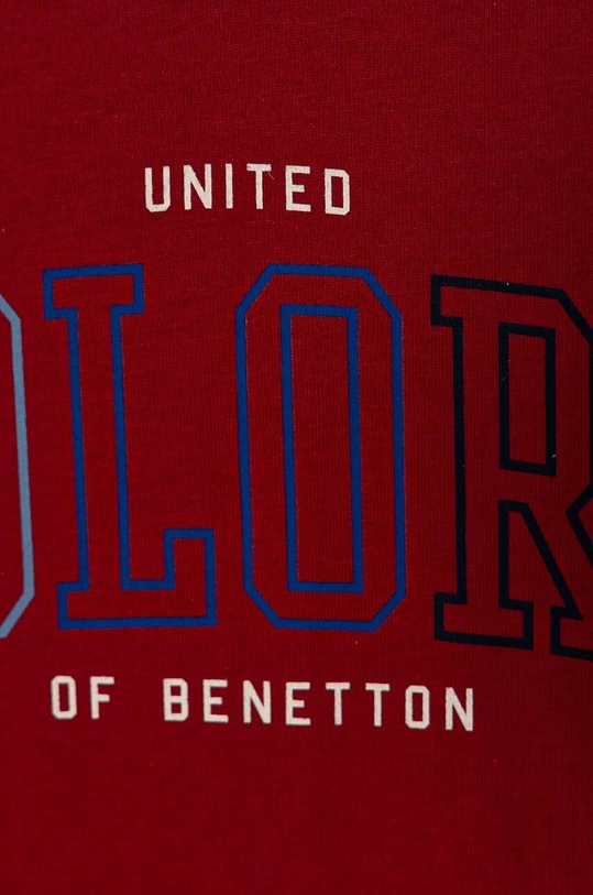 Αγορίστικα Παιδικό βαμβακερό μπλουζάκι United Colors of Benetton 3I1XC10JL.G.Seasonal μπορντό