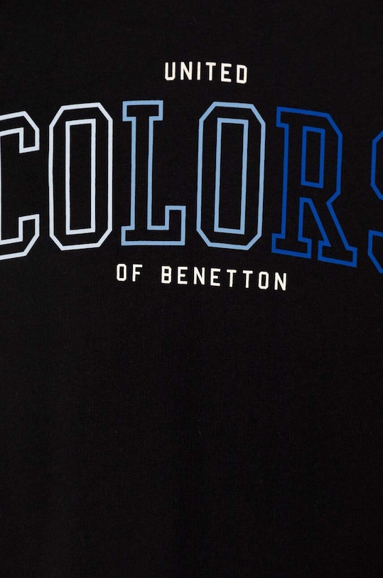 Αγορίστικα Παιδικό βαμβακερό μπλουζάκι United Colors of Benetton 3I1XC10JL.G.Seasonal μαύρο