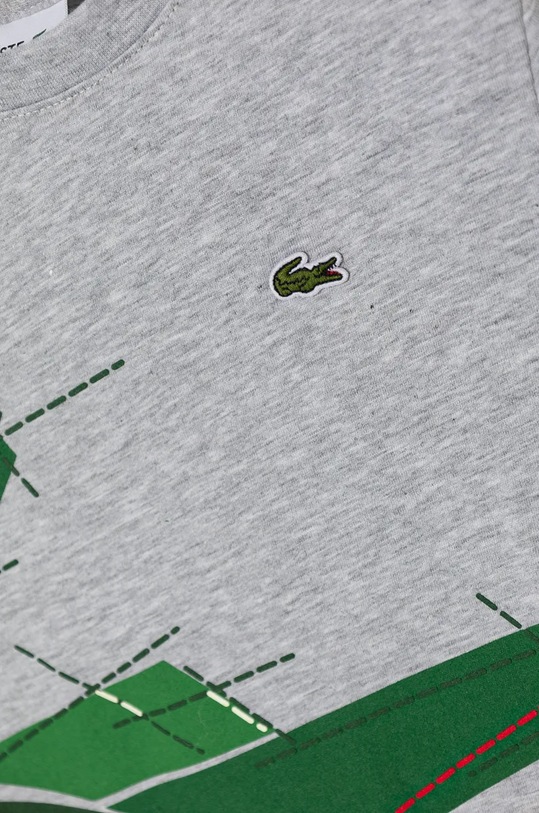 Chłopiec Lacoste t-shirt bawełniany dziecięcy TJ2578 szary