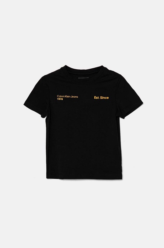 Calvin Klein Jeans t-shirt bawełniany dziecięcy nadruk czarny IB0IB02236.104.116.9BYH