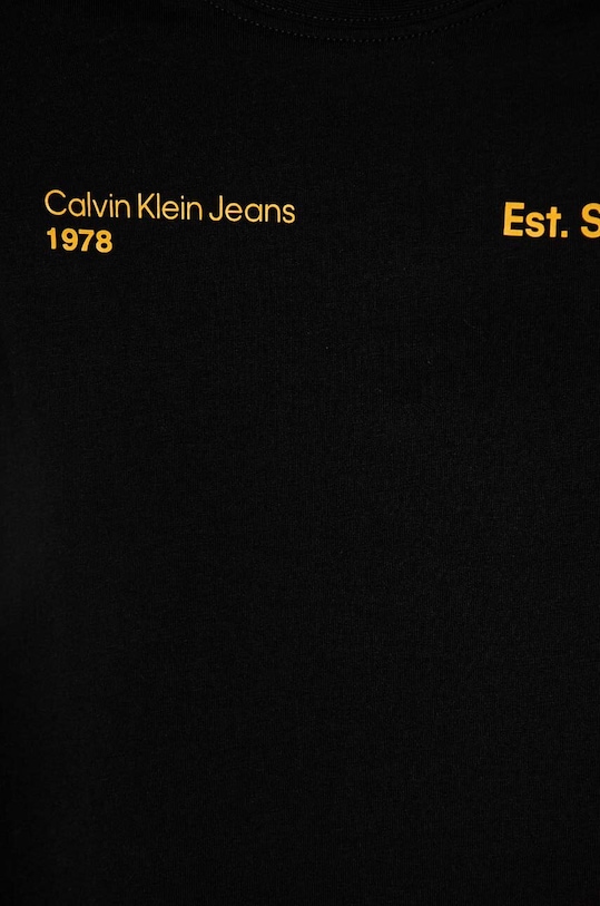 Chłopiec Calvin Klein Jeans t-shirt bawełniany dziecięcy IB0IB02236.104.116.9BYH czarny