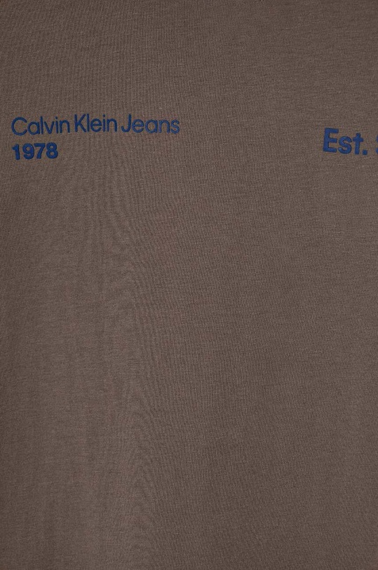 Calvin Klein Jeans t-shirt bawełniany dziecięcy brązowy IB0IB02236.128.176.9BYH