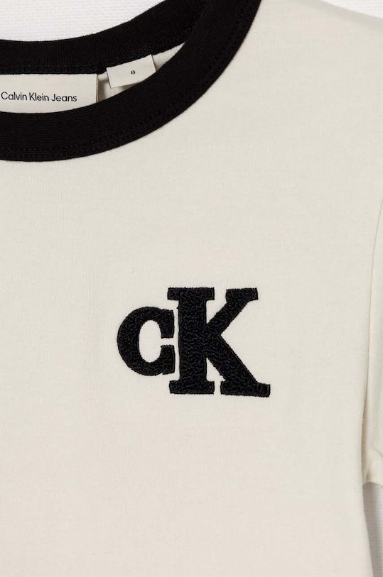 Calvin Klein Jeans t-shirt bawełniany dziecięcy biały IB0IB02241.9BYH