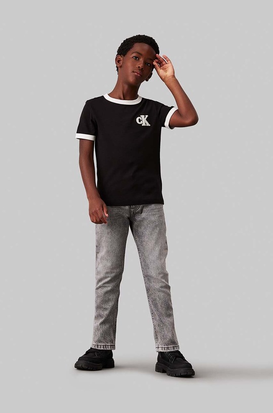 Calvin Klein Jeans t-shirt bawełniany dziecięcy IB0IB02241.9BYH
