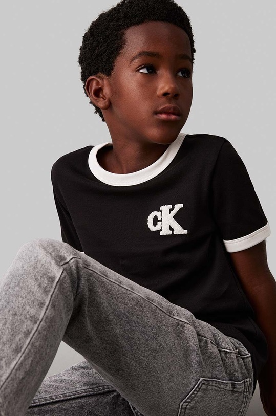 Calvin Klein Jeans t-shirt bawełniany dziecięcy IB0IB02241.9BYH