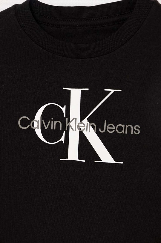 Calvin Klein Jeans t-shirt bawełniany dziecięcy czarny IU0IU00676.104.116.9BYH