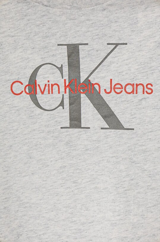Хлопчик Дитяча бавовняна футболка Calvin Klein Jeans IU0IU00676.128.176.9BYH сірий