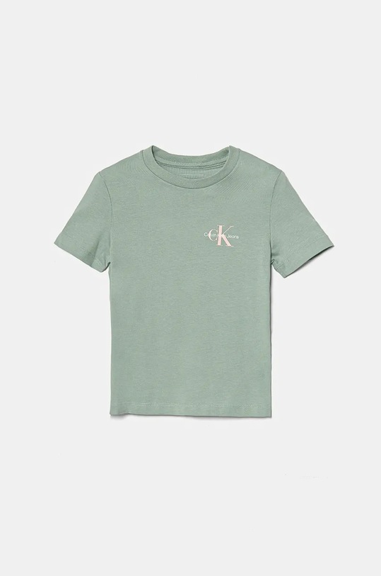 Calvin Klein Jeans t-shirt bawełniany dziecięcy IU0IU00678.104.116.9BYH zielony AW24