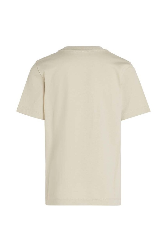 Chłopiec Calvin Klein Jeans t-shirt bawełniany dziecięcy IU0IU00682.128.176.9BYH beżowy