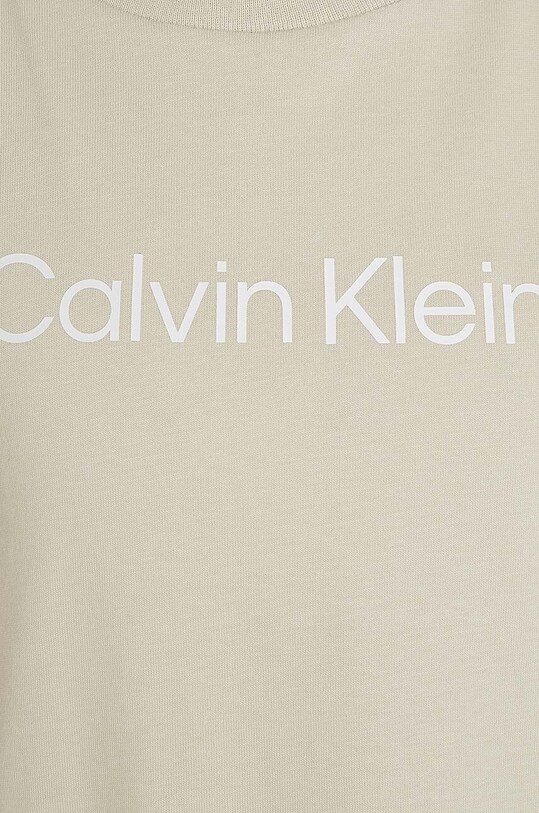 Детска памучна тениска Calvin Klein Jeans бежов IU0IU00682.128.176.9BYH