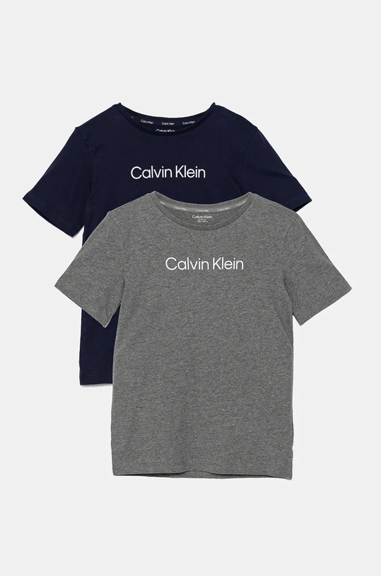 Calvin Klein Underwear t-shirt bawełniany dziecięcy 2-pack nadruk szary B70B700504.9BYH