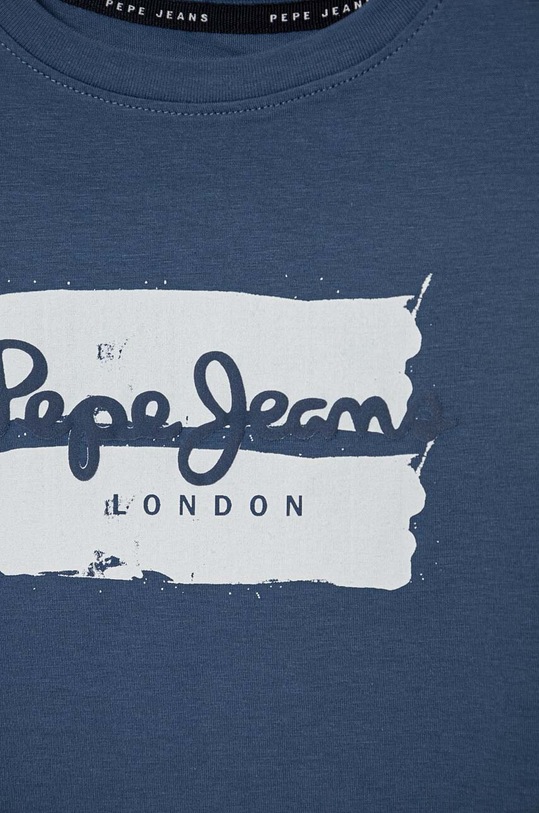 Dječaci Dječja pamučna majica kratkih rukava Pepe Jeans BAIRON PB503905 plava