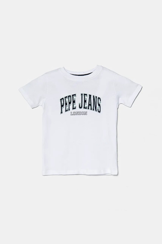 Dětské bavlněné tričko Pepe Jeans BAIN kulatý bílá PB503915