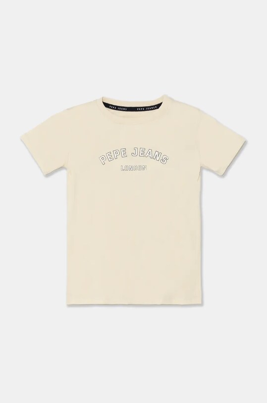 Дитяча бавовняна футболка Pepe Jeans ALDRIDGE бавовна бежевий PB503918