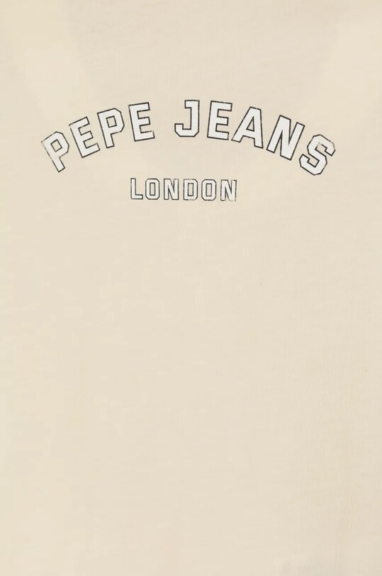 Хлопчик Дитяча бавовняна футболка Pepe Jeans ALDRIDGE PB503918 бежевий