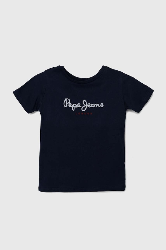 Dětské bavlněné tričko Pepe Jeans NEW ARTN kulatý námořnická modř PB503920