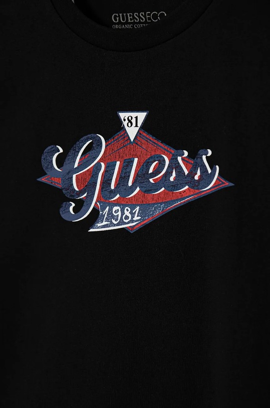 Chłopiec Guess t-shirt bawełniany dziecięcy L4BI14.I3Z14.9BYH czarny
