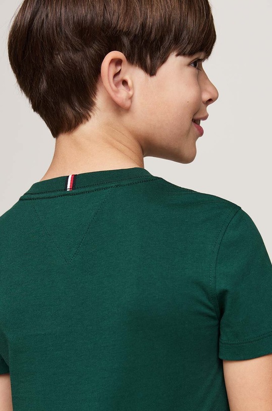 Tommy Hilfiger t-shirt bawełniany dziecięcy KB0KB06879.9BYH.86.122 zielony