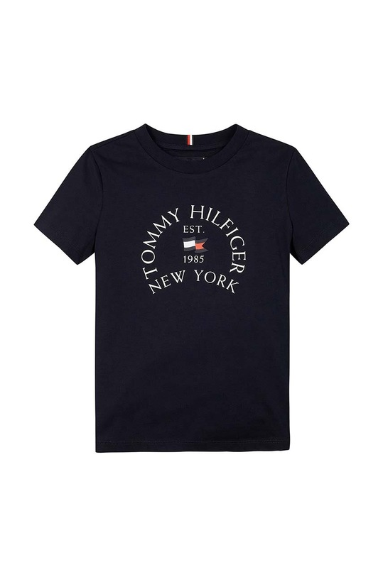 Tommy Hilfiger gyerek pamut póló KB0KB09278.9BYH.74.122 sötétkék AW24