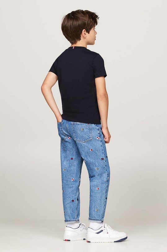 Tommy Hilfiger gyerek pamut póló KB0KB09278.9BYH.74.122 sötétkék
