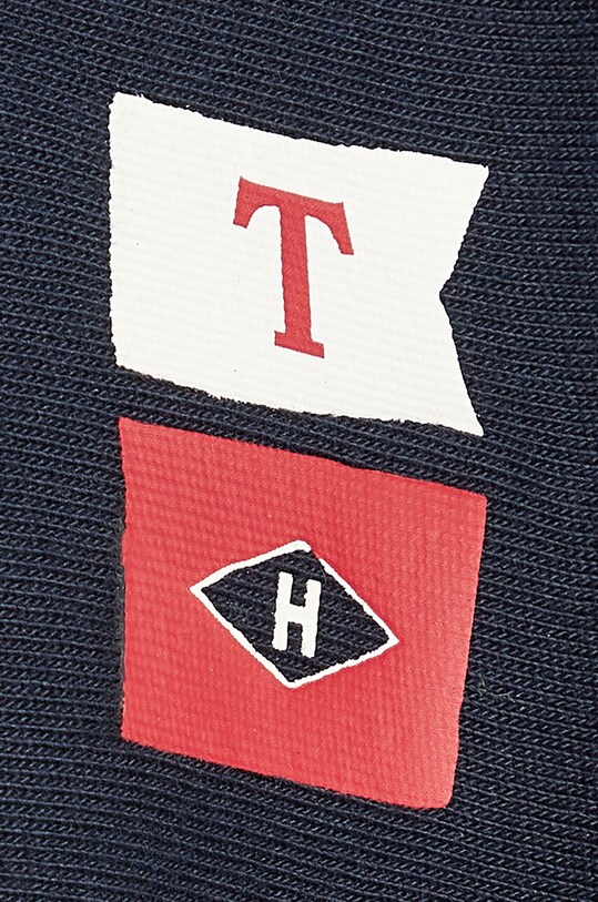 Dječja pamučna majica kratkih rukava Tommy Hilfiger mornarsko plava KB0KB09280.9BYH.128.176