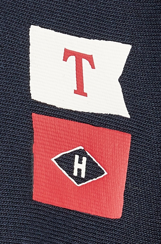 Otroška bombažna kratka majica Tommy Hilfiger mornarsko modra KB0KB09280.9BYH.128.176