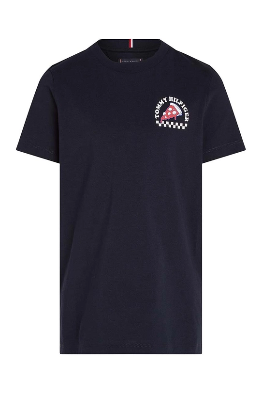 Tommy Hilfiger t-shirt bawełniany dziecięcy KB0KB09281.9BYH.128.176 granatowy AW24