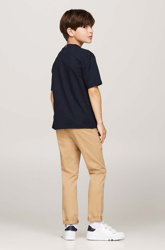 Tommy Hilfiger gyerek pamut póló KB0KB09283.9BYH.98.122 sötétkék