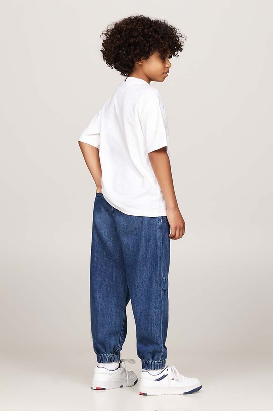 Dječja pamučna majica kratkih rukava Tommy Hilfiger KB0KB09283.9BYH.128.176 bijela