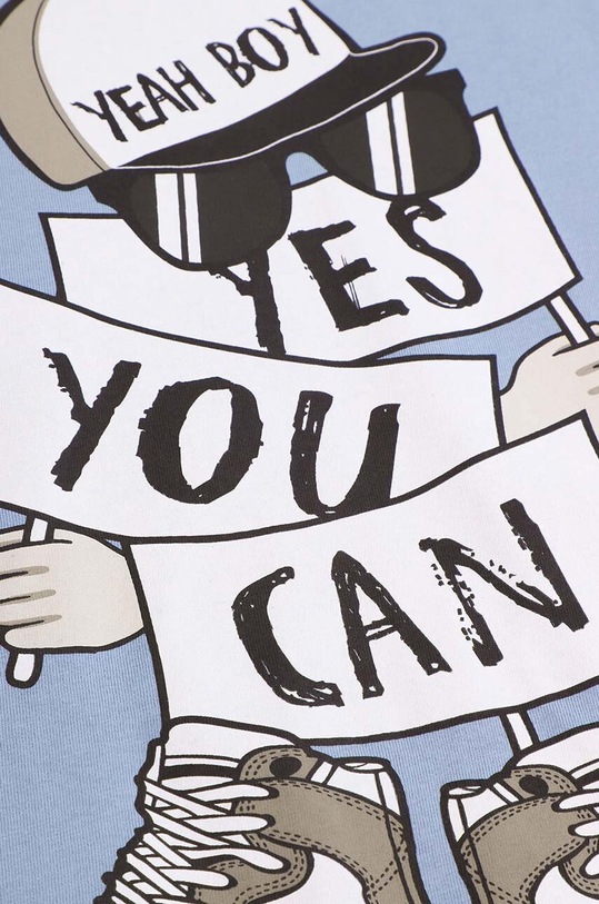 Coccodrillo t-shirt bawełniany dziecięcy niebieski ZC4143208VBA