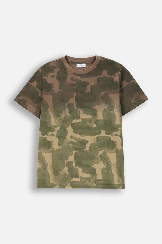 Coccodrillo t-shirt bawełniany dziecięcy wzorzyste zielony ZC4143210VBA