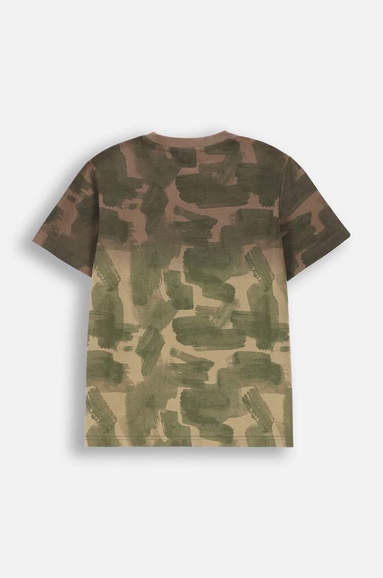 Coccodrillo t-shirt bawełniany dziecięcy ZC4143210VBA zielony AW24