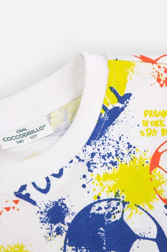 Chłopiec Coccodrillo t-shirt bawełniany dziecięcy ZC4143215VBA biały