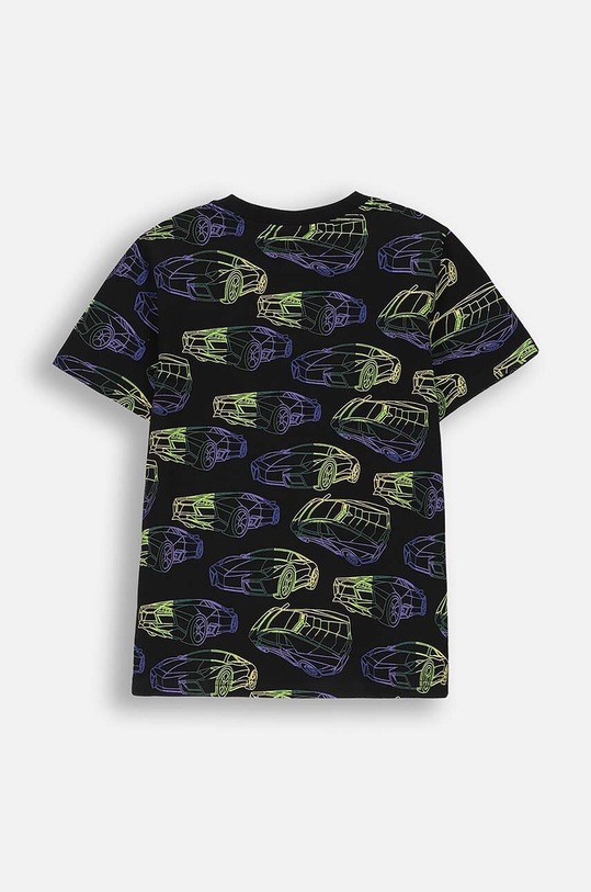 Coccodrillo t-shirt bawełniany dziecięcy ZC4143218VBA czarny AW24