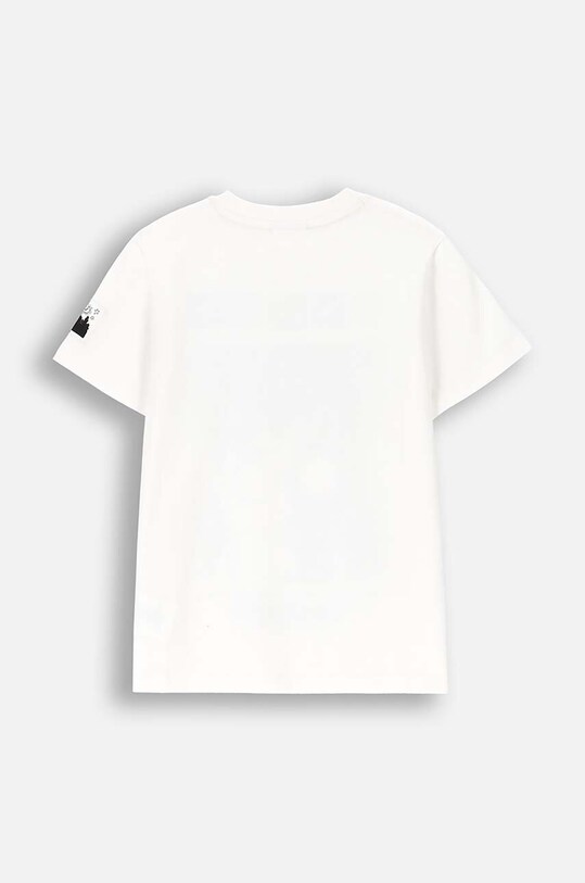 Coccodrillo t-shirt bawełniany dziecięcy ZC4143203LBW beżowy AW24