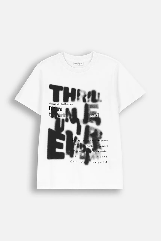 Coccodrillo tricou de bumbac pentru copii print alb ZC4143202FBJ