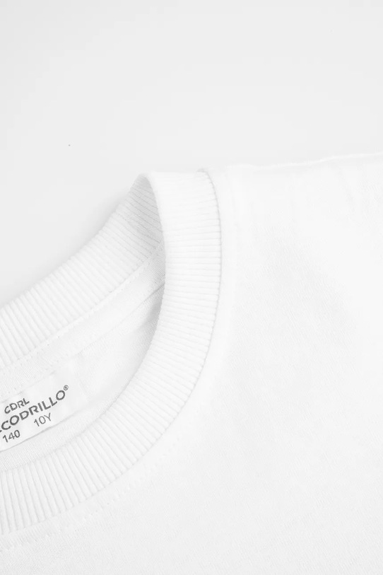 Băieți Coccodrillo tricou de bumbac pentru copii ZC4143202FBJ alb