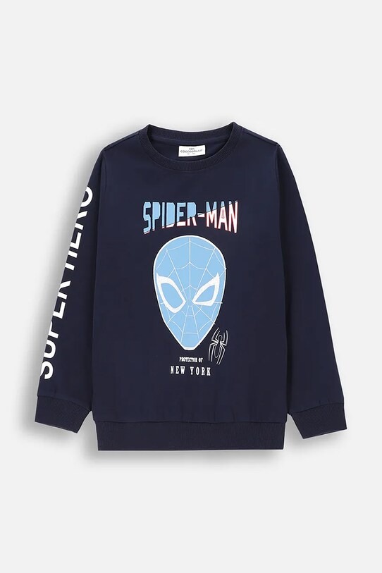 Dětská mikina Coccodrillo bez kapuce námořnická modř ZC4143103LBD