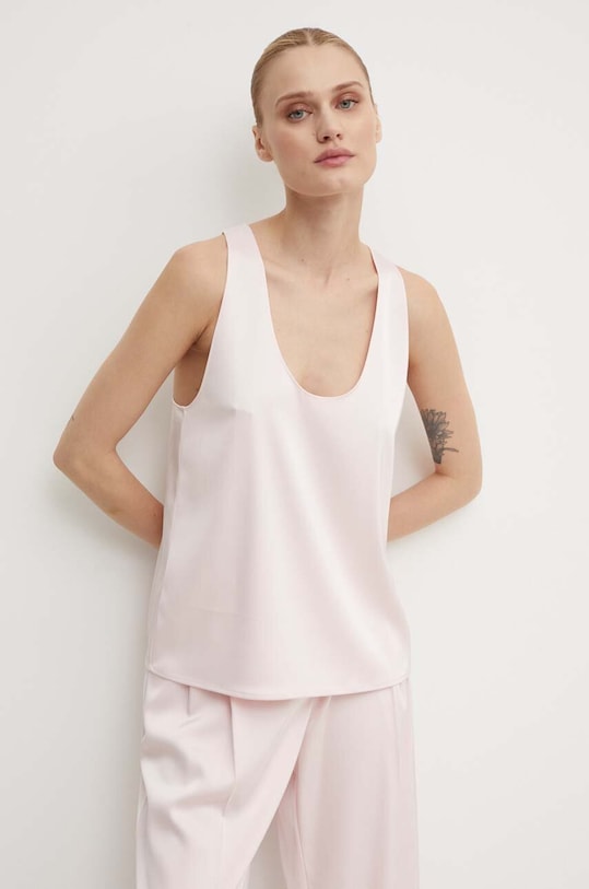 Μπλουζάκι 2NDDAY Amalia - Heavy Satin με ελαστάν ροζ 2244137279