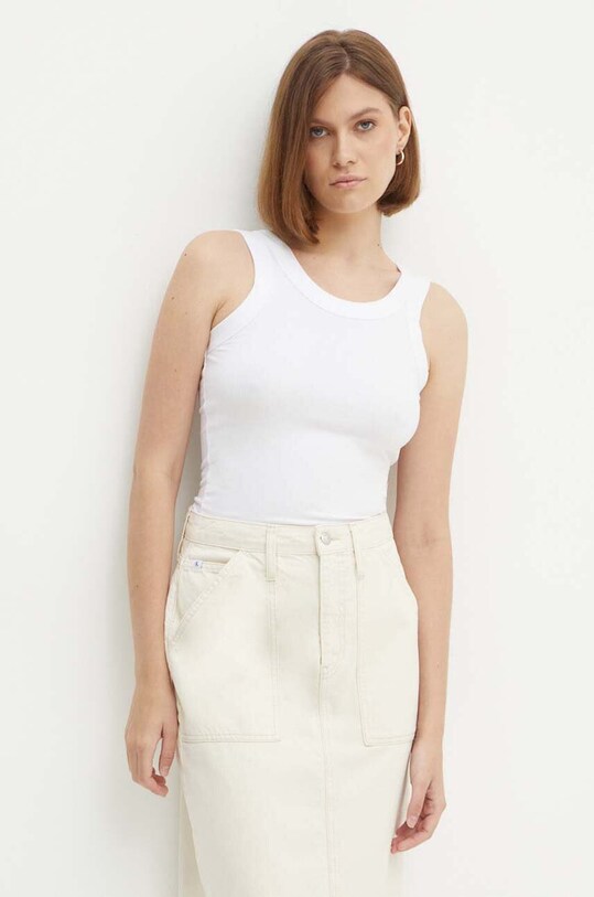 Top Calvin Klein slim biela K20K207190