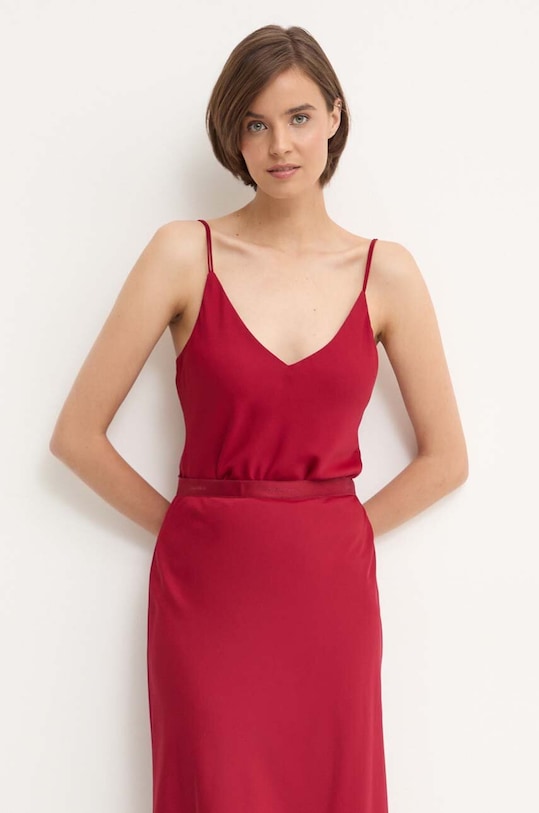 Топ Calvin Klein K20K207583 бордо AW24