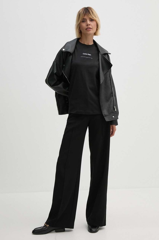 Calvin Klein t-shirt bawełniany K20K207215 czarny AW24