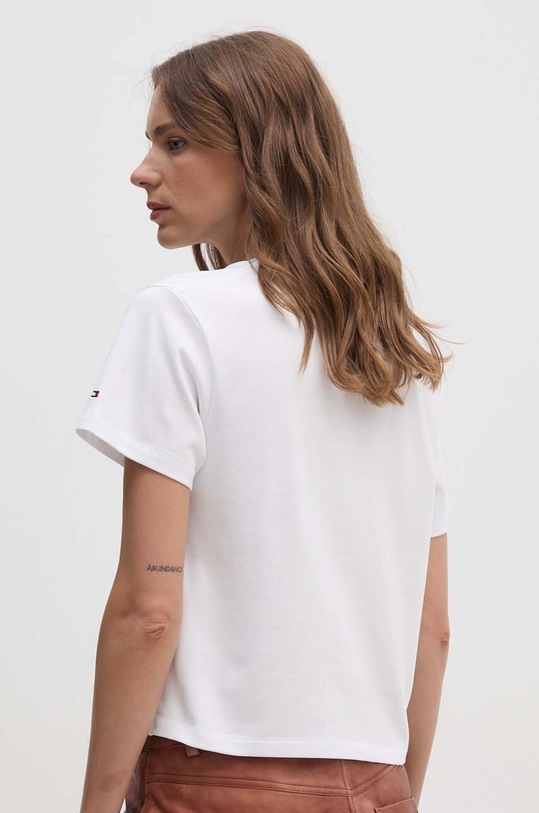 Odzież Tommy Hilfiger t-shirt bawełniany WW0WW39782 biały