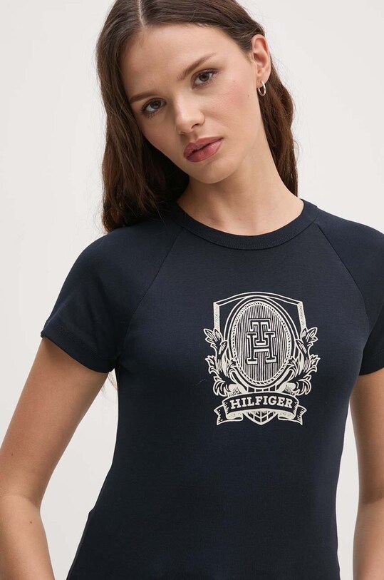 Tommy Hilfiger t-shirt bawełniany granatowy WW0WW42089