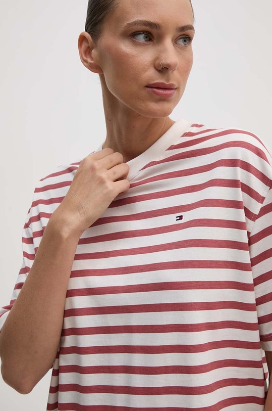 Tommy Hilfiger t-shirt bawełniany czerwony WW0WW42323