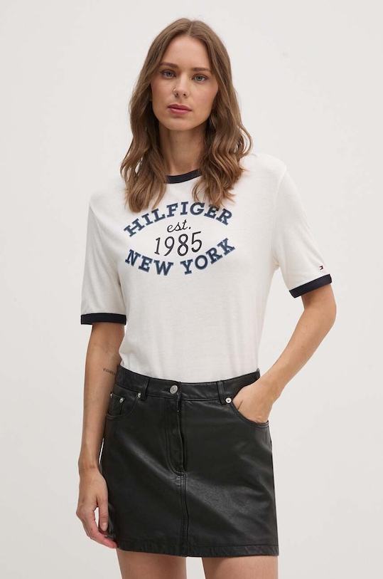 Tommy Hilfiger t-shirt pozostałe beżowy WW0WW42585