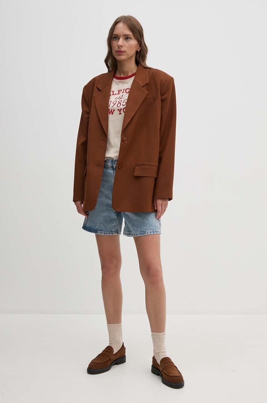 Tommy Hilfiger t-shirt WW0WW42585 beżowy AW24